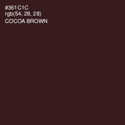 #361C1C - Cocoa Brown Color Image
